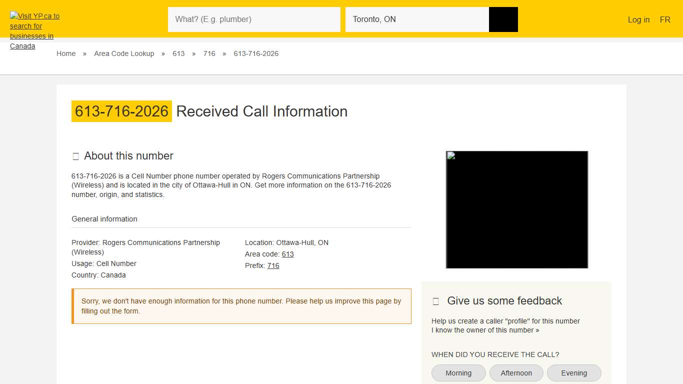 613-716-2026 | 16137162026 Who called from Ottawa-Hull | YP.CA